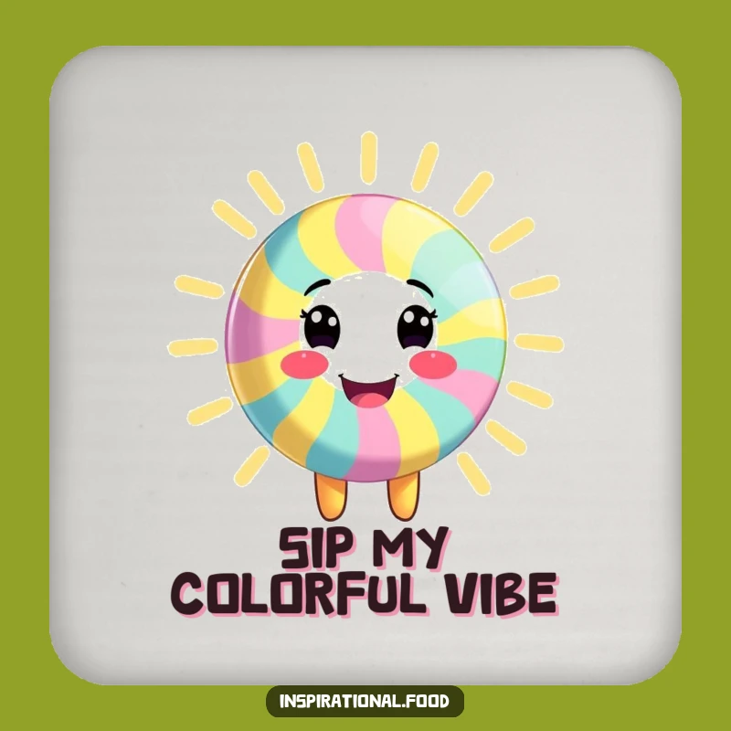 Funny Candy Character Coaster: Protect Surfaces with Color, Great Funny Gift