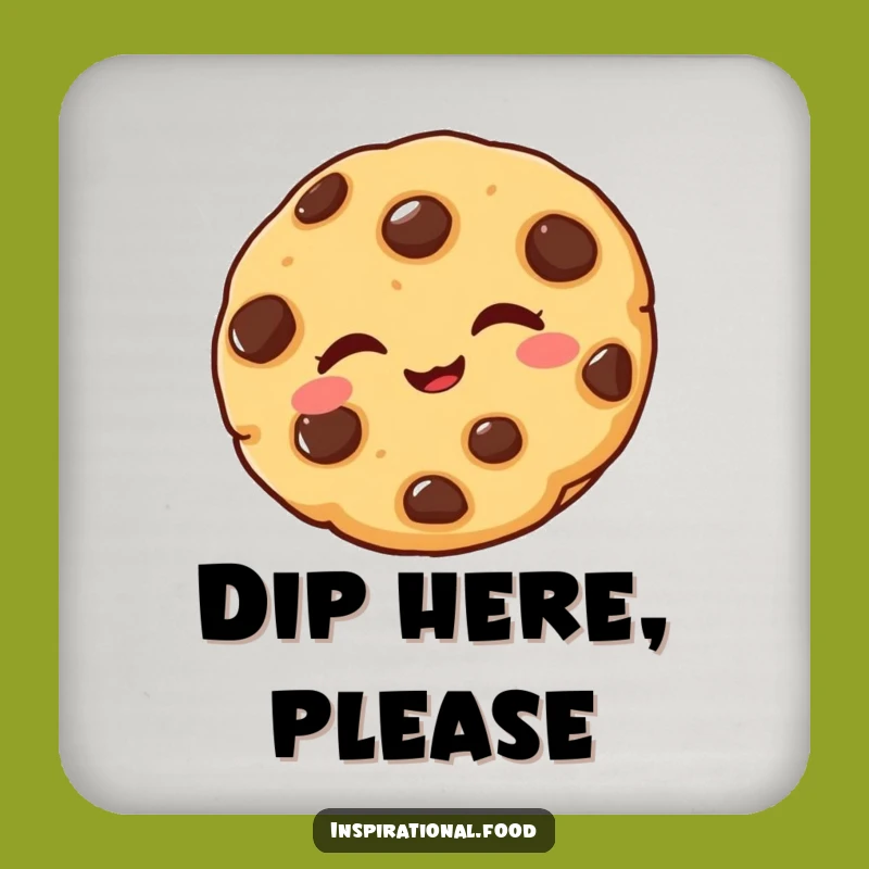 Funny Cookie Coaster: Delighted Winks Protect Surfaces, Perfect Funny Gift