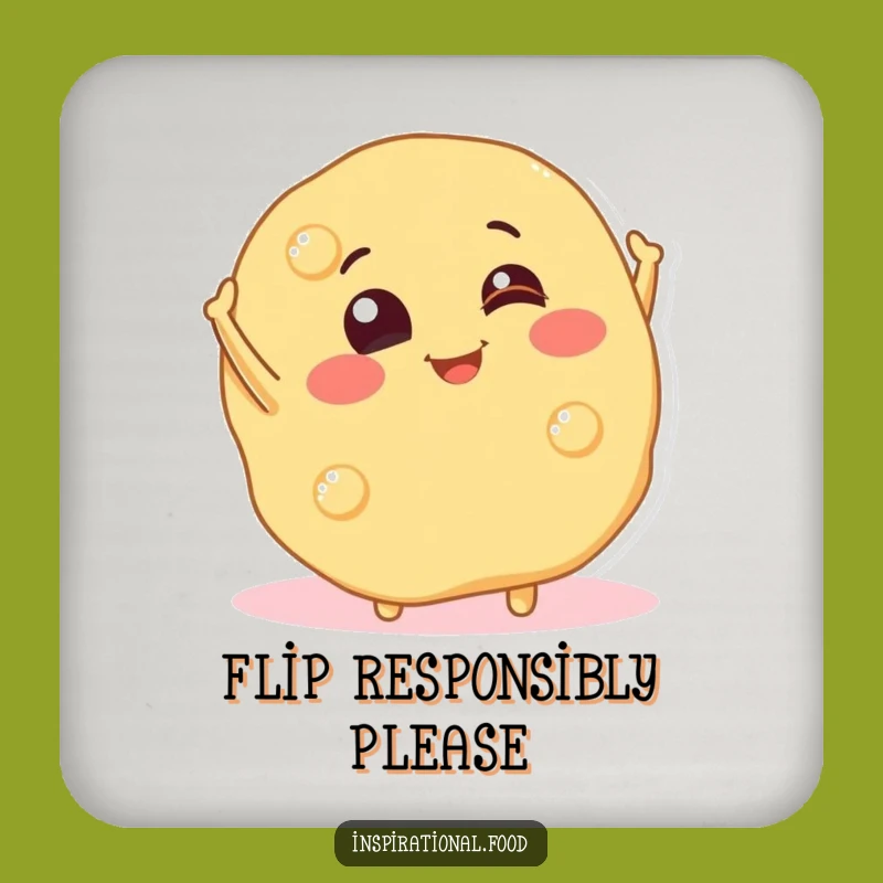 Funny Flipping Pancake Coaster: Protect Surfaces with Breakfast Charm