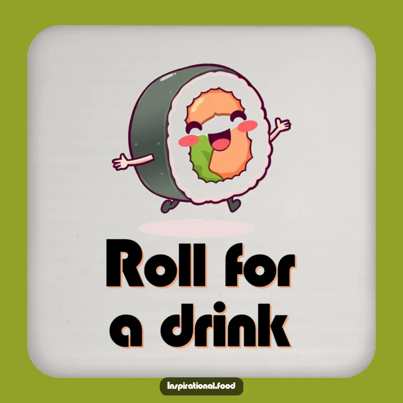 Funny Sushi Coaster Set: Protect Surfaces with Joyful Flair