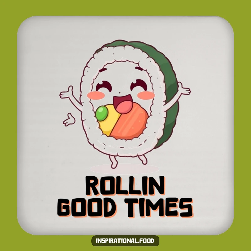Funny Sushi Loop Coaster: Delighted Character Decor, Unique Gift