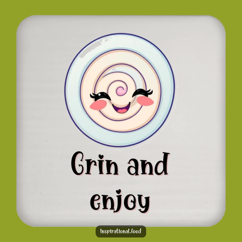 Funny Candy Swirl Coasters: Playful Grin Drink Set, Perfect Gift