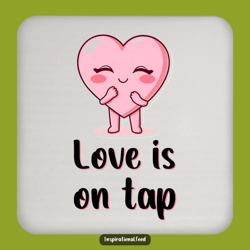 Funny Candy Heart Coasters: Protect Surfaces with Sweet Kisses - Unique Gift