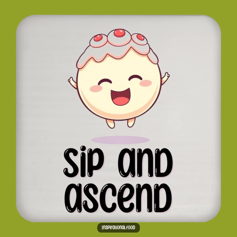 Funny Levitation Cake Coaster Set: Protect Surfaces with Sweet, Magical Style!