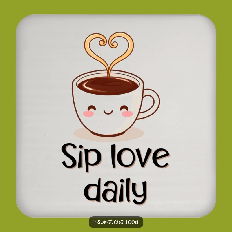 Funny Coffee Heart Steam Coaster Set: Protect Surfaces with Warm, Loving Style