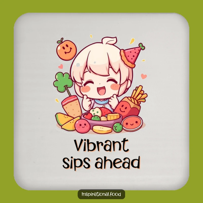 Funny Food Arranger Coasters - Artful Protection for Your Surfaces