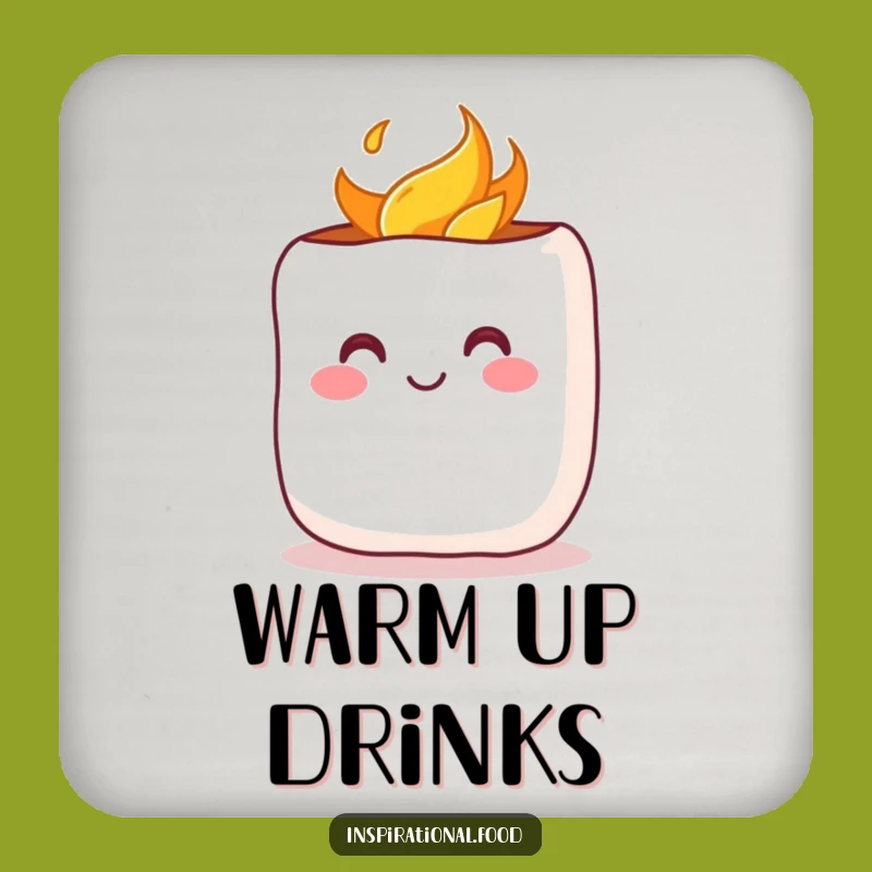 Funny Toasted Marshmallow Coaster: Sweet Protection for Your Table!