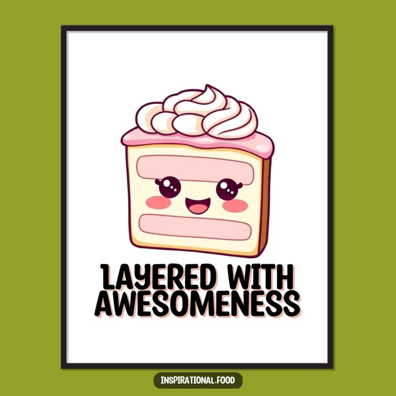 Funny Cake Frosting Swirl Poster: Decorate with Sweet Delights