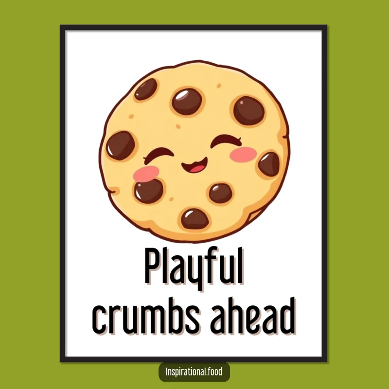 Funny Cookie Poster: Delighted Wink Art, Hilarious Funny Gift Decor