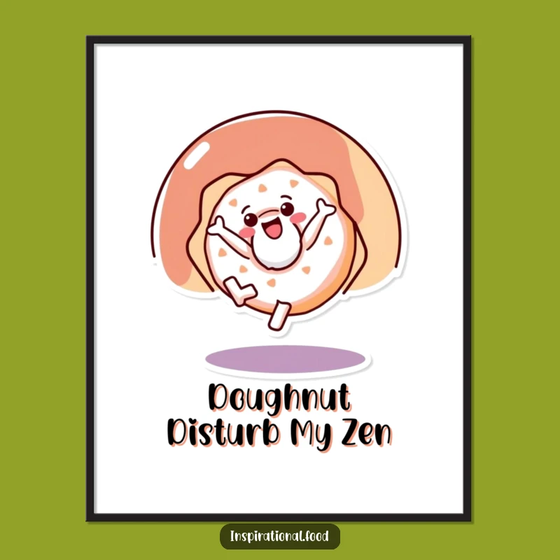 Funny Doughnut Cartwheel Poster: Brighten Your Walls with Hilarious Sweetness