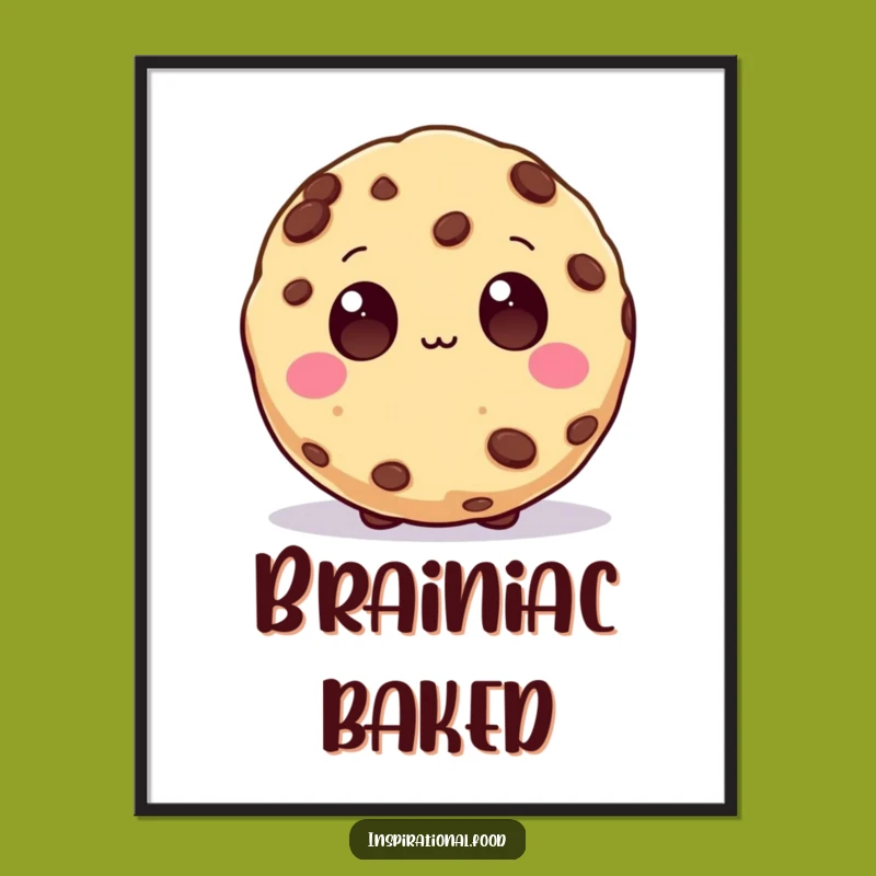 Funny Inspired Cookie Poster - Creative Character Art, Wall Decor Gift