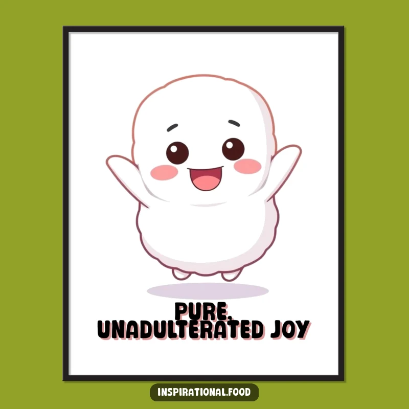 Funny Marshmallow Bounce Poster: Decorate with Pure, Comical Glee!