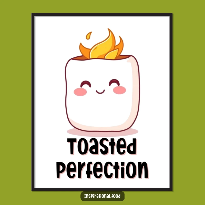 Funny Toasted Marshmallow Poster: Bring Cozy Charm Home!