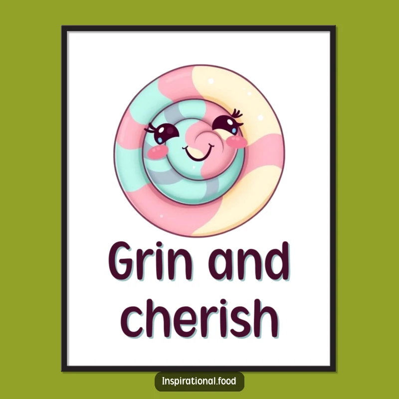 Funny Candy Swirl Poster - Playful Art for Delightful Spaces