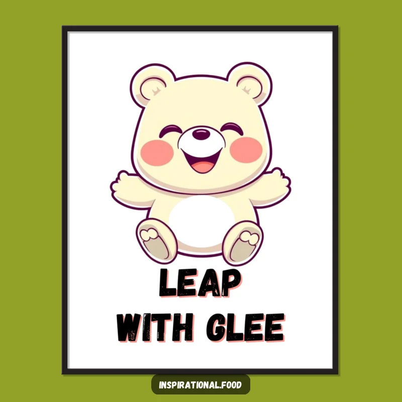 Funny Gummy Bear Bounce Poster: Add Energy to Your Walls!