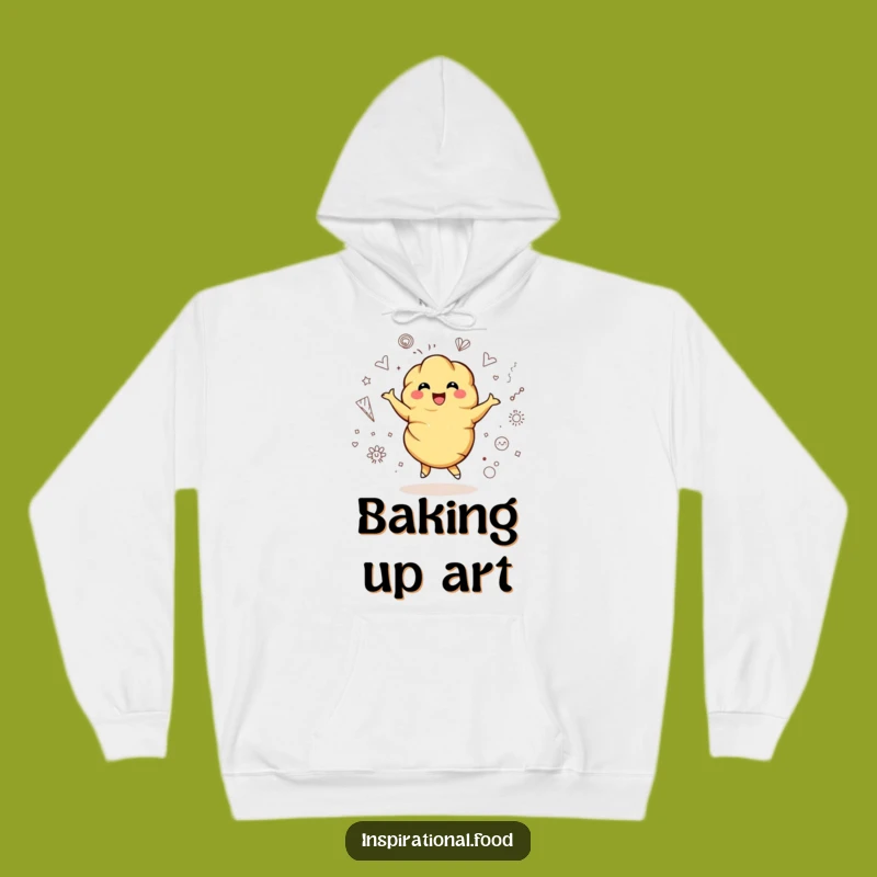 Funny Croissant Twirl Hoodie - Cozy & Artistic Comfort