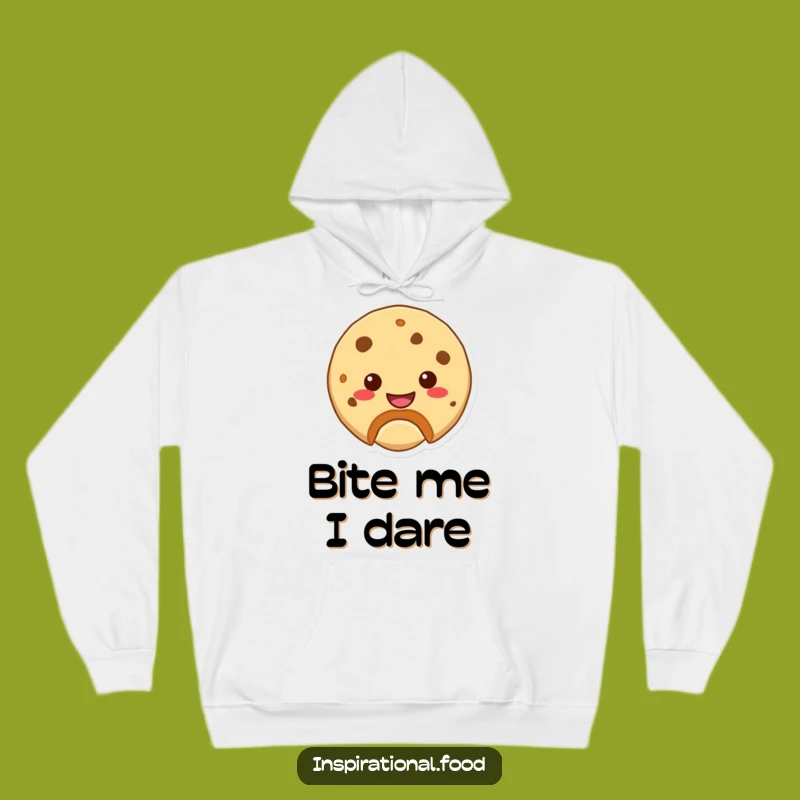 Cozy Funny Cookie Bite Hoodie: Snuggle Up with This Playful, Smile-Inducing Sweatshirt