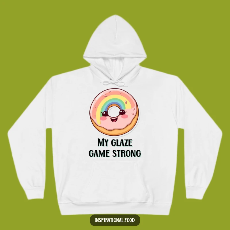 Cozy Funny Doughnut Rainbow Glaze Hoodie: Stay Warm and Cheerful All Day Long