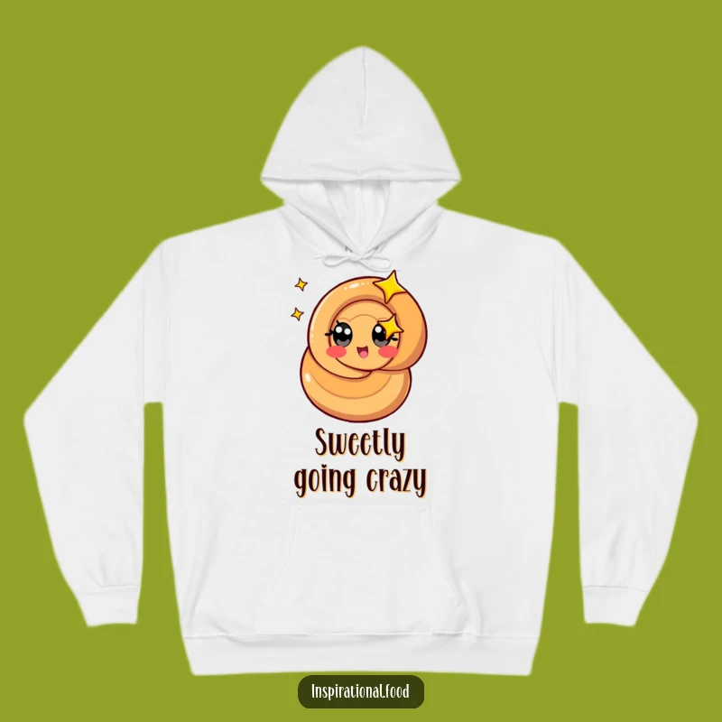 Funny Caramel Swirl Hoodie: Cozy Treat & Dizzy Fun - Warm Gift