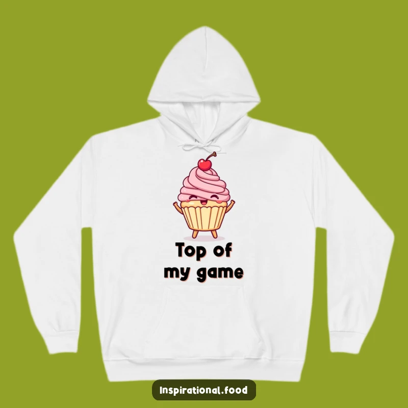 Funny Happy Cupcake Hoodie: Cozy Comfort with a Bouncing Dessert