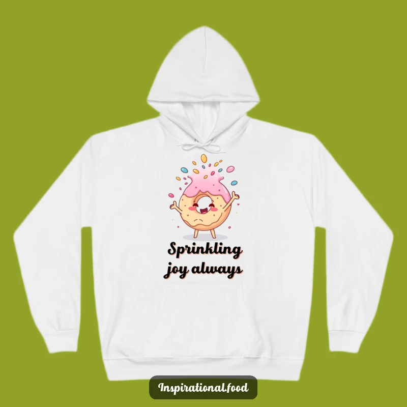 Cozy Funny Donut Hoodie: Cheerful Sugar Toss, Warm Treat Gift