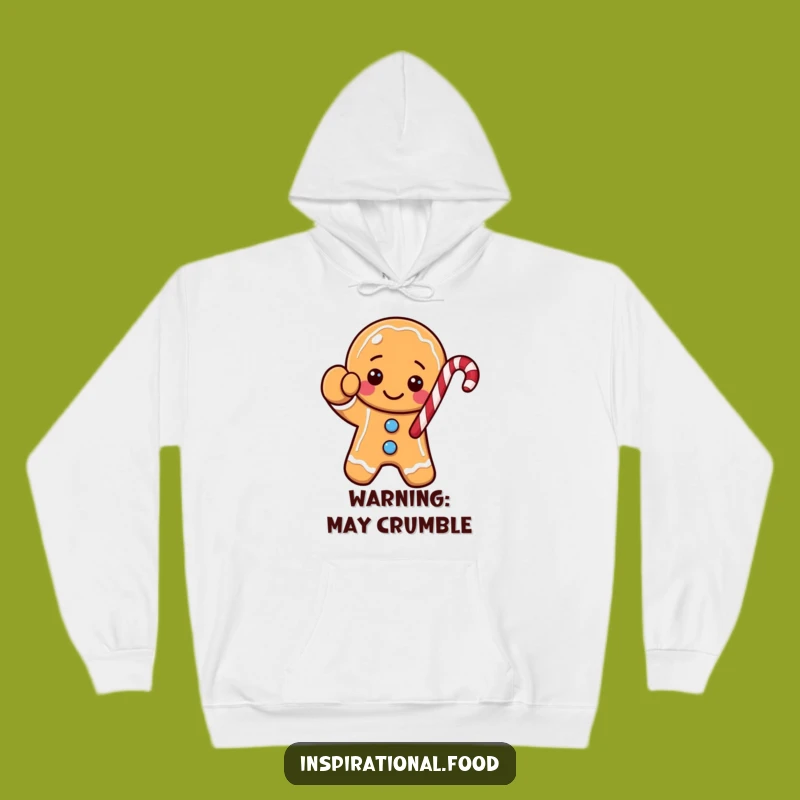Cozy Funny Gingerbread Cookie Hoodie - Warm Candy Cane Character Apparel