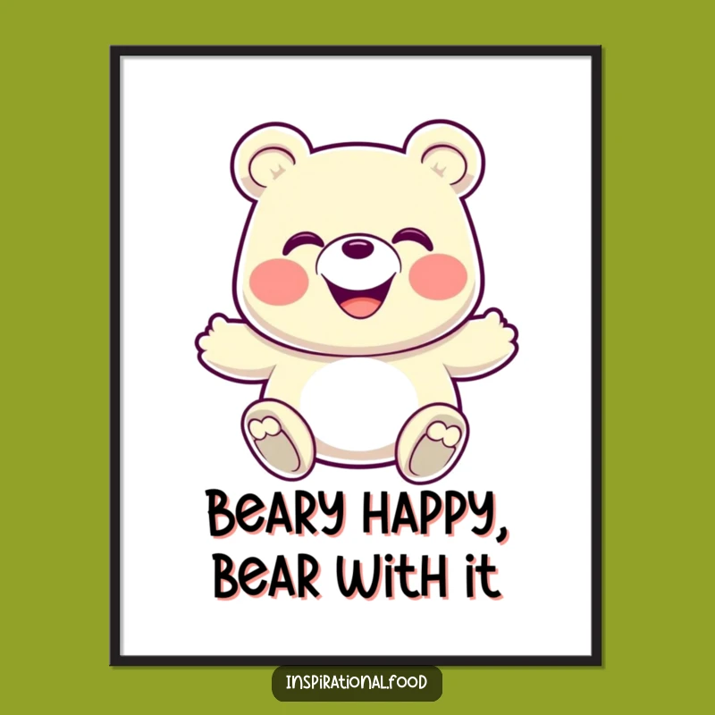 Free Printable Wall Art: Bouncy Gummy Bear, Energetic Downloadable Art