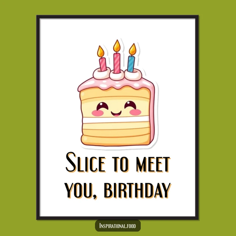 Free Printable Birthday Cake Art: Inspired Candles Downloadable Wall Art Gift