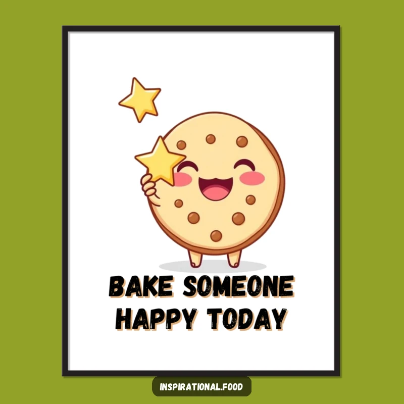 Free Printable Wall Art: Cookie Inspiration Star - Humorous Joyful Downloadable Decor