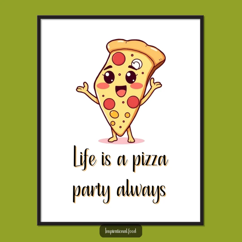 Free Printable Wall Art: Pizza Slice Toppings - Humorous Foodie Downloadable Decor