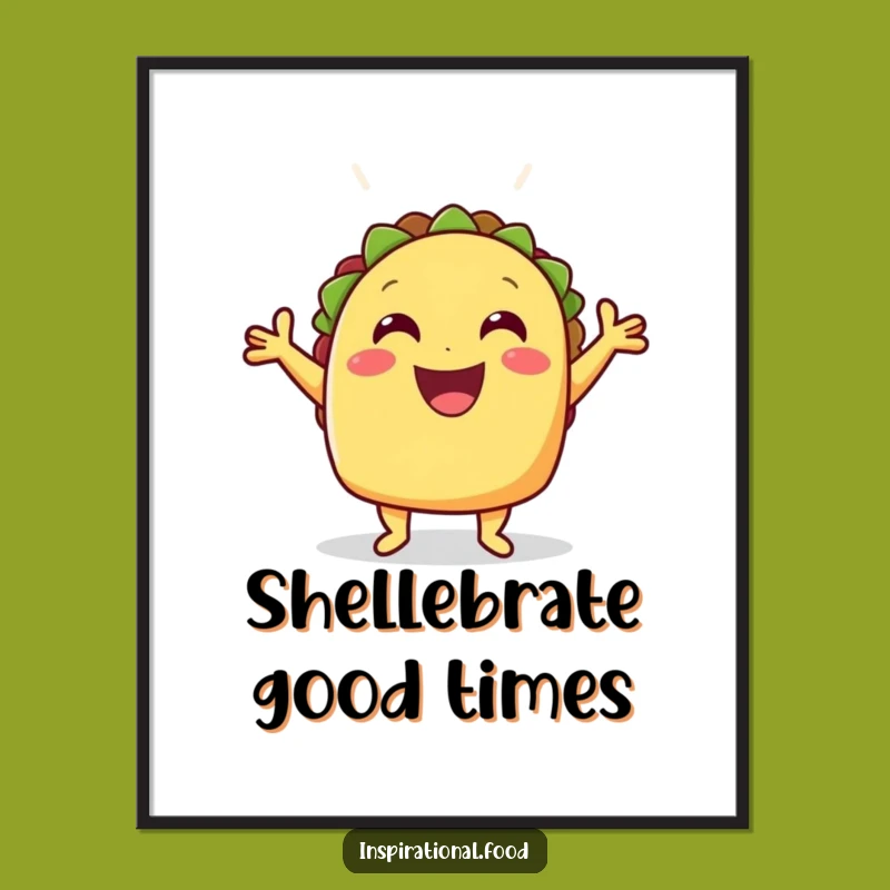 Funny Free Printable Wall Art Taco Pose Humorous Downloadable Decor