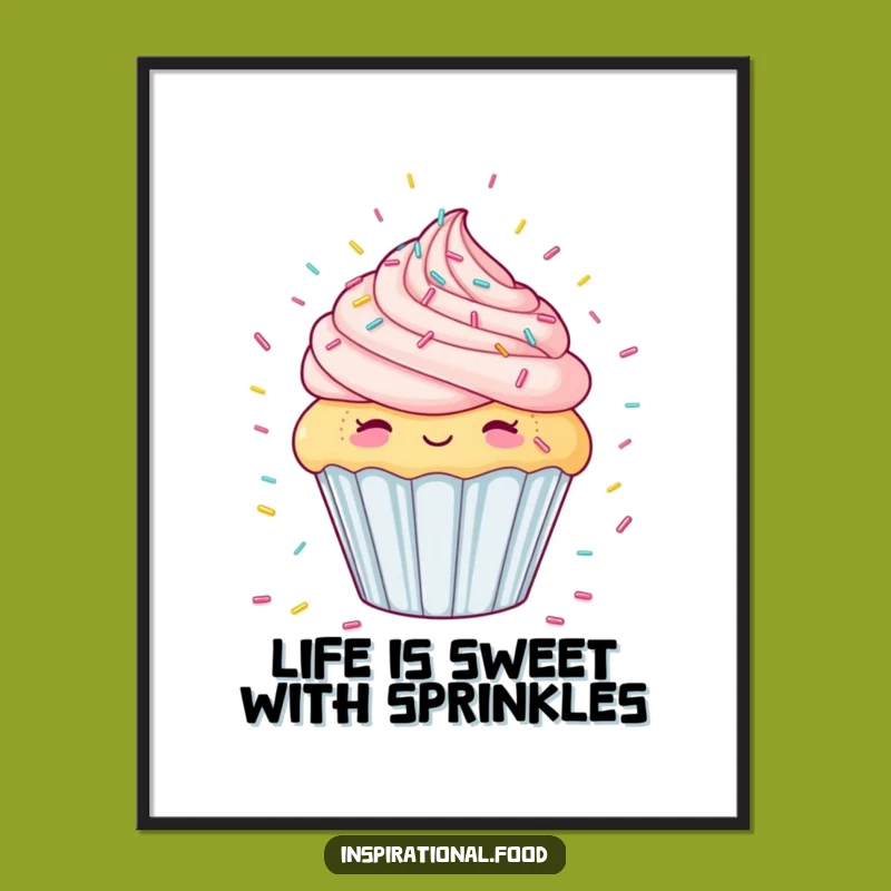 Free Printable Cupcake Wall Art: Funny Sprinkle Dreams for Sweet Decor