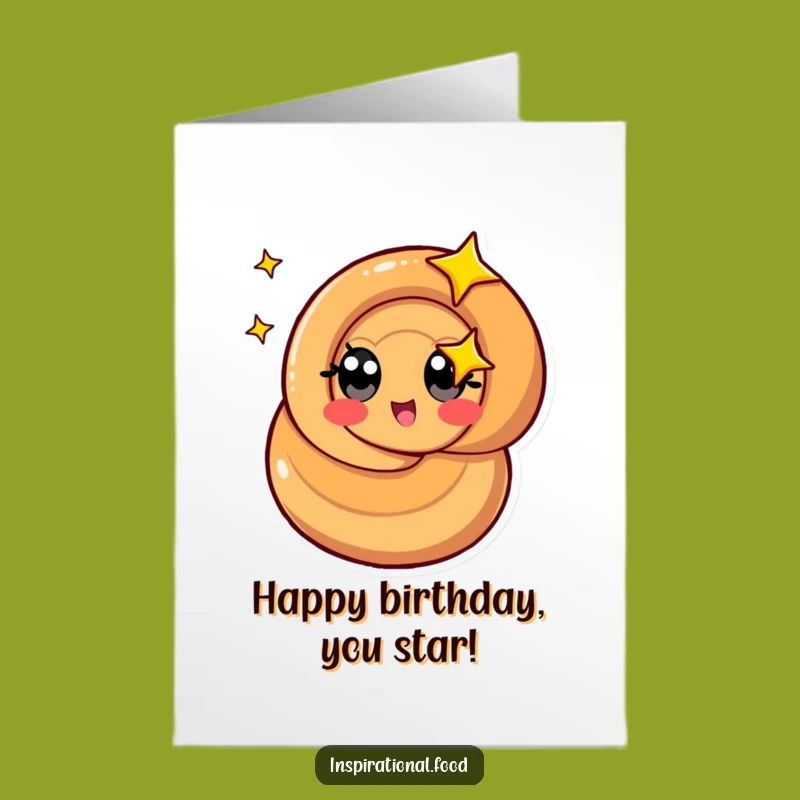 Free Printable Birthday Card: Caramel Swirl Spin - Funny Downloadable DIY Gift