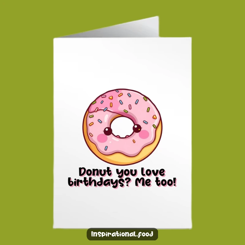 Free Printable Birthday Card: Donut Celebrate, Sprinkle Joy Downloadable