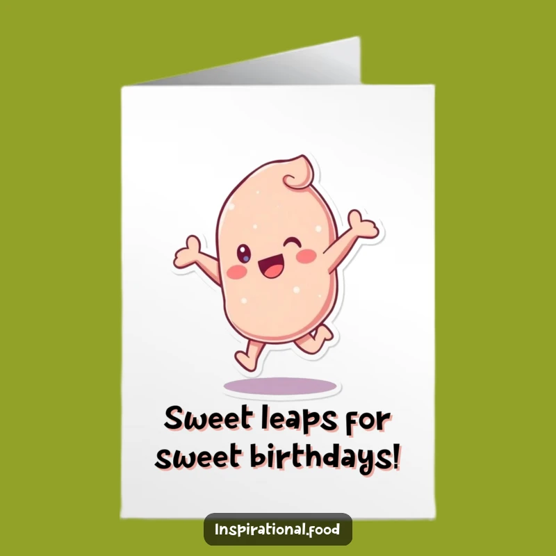 Free Printable Birthday Card: Funny Candy Leap for a Sweet Celebration