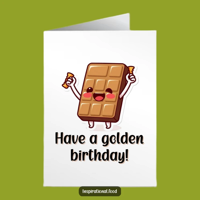 Free Printable Chocolate Birthday Card: Funny Downloadable Gift for Sweet Wishes