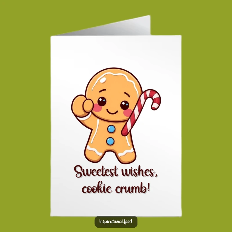 Free Printable Gingerbread Birthday Card: Funny Cookie Character Downloadable Gift!
