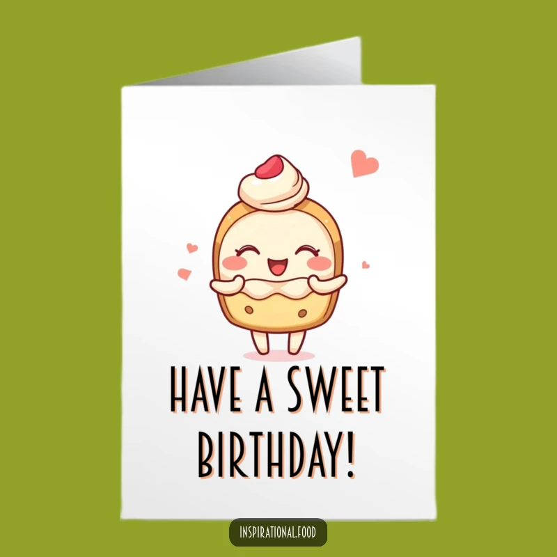 Free Printable Birthday Card: Joyful Pastry Sharing Food Art, Funny Downloadable Gift