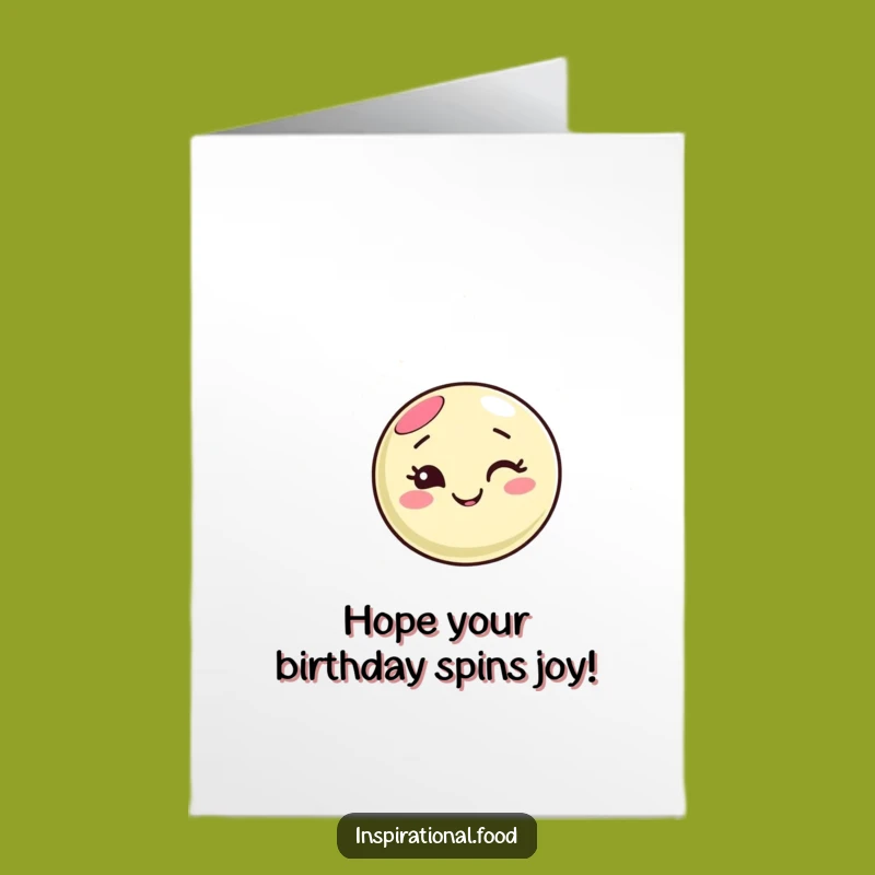 Free Printable Birthday Card: Macaron's Swirling Fun, Happy Wink Downloadable Gift