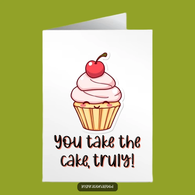 Free Printable Congrats Card: Cupcake Character Greeting, Downloadable Funny Celebration Gift