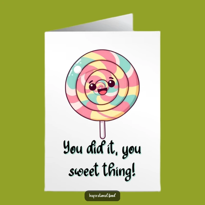 Free Printable Congratulations Card: Happy Lollipop Spin - Yay Downloadable Gift
