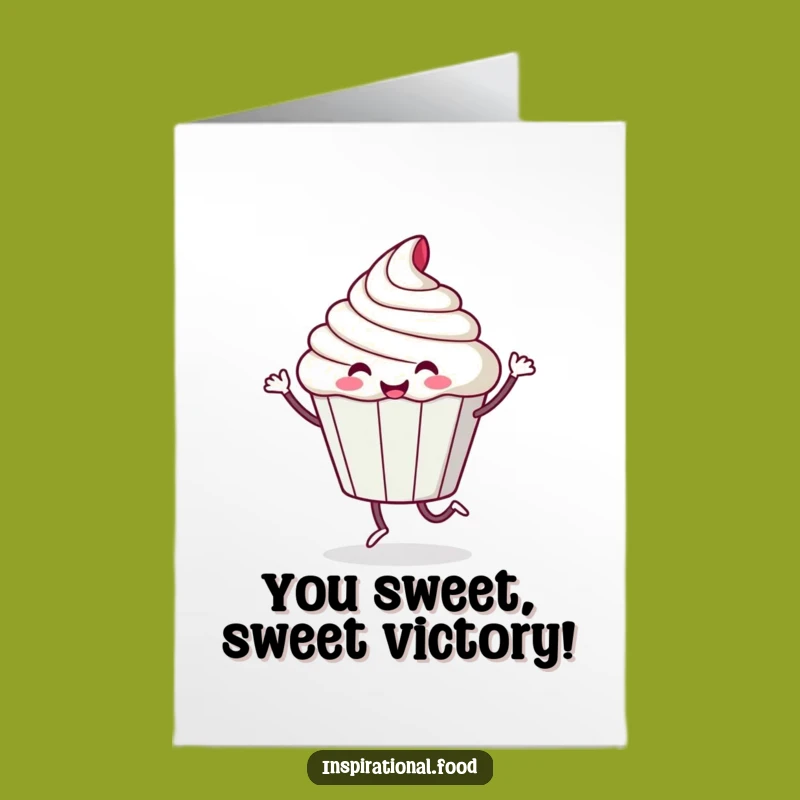 Free Printable Cupcake Congrats Card: Sugary Dance Downloadable Gift for Sweet Success!