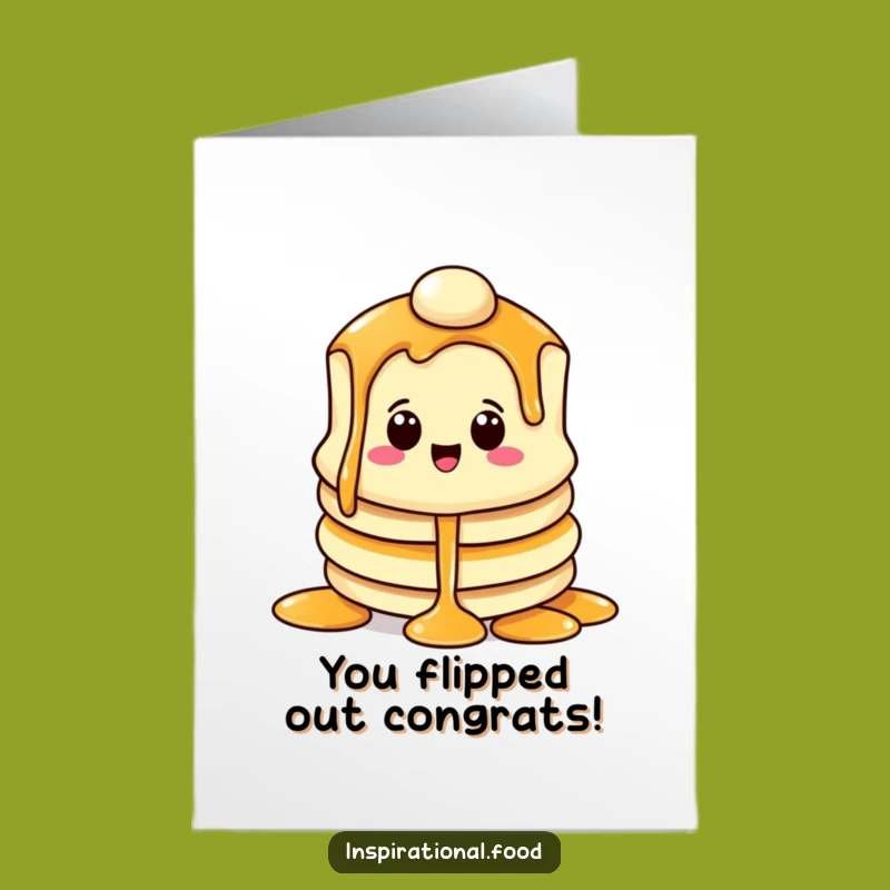 Free Printable Congrats Card: Syrupy Pancake, Funny Downloadable Gift