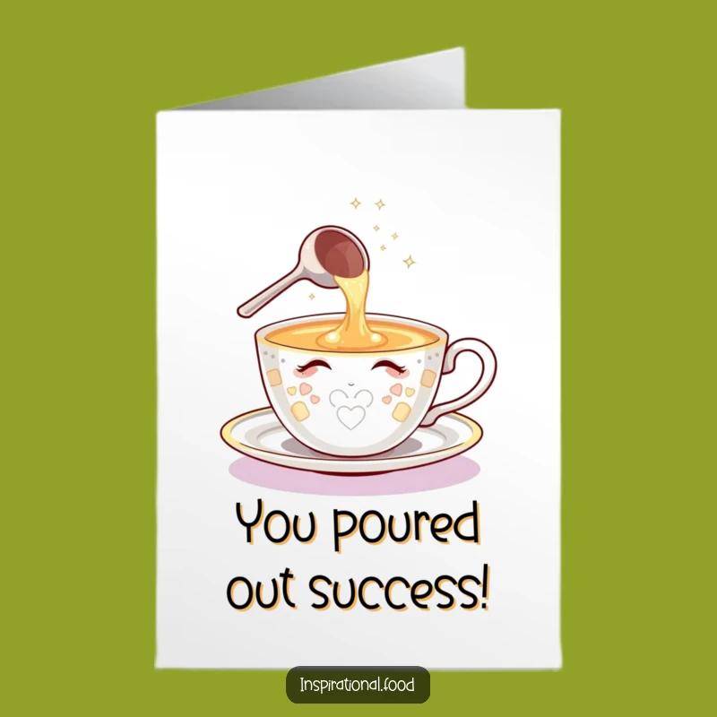 Free Printable Congratulations Card: Teacup of Ideas - Funny Downloadable Gift