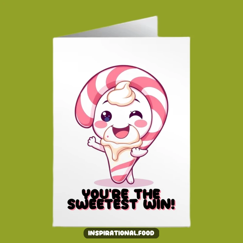 Free Printable Congrats Card: Candy Cane Ice Cream Humor Downloadable
