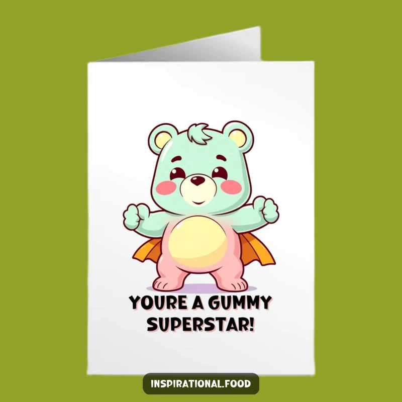 Free Printable Gummy Bear Card: Heroic Victory Downloadable Gift