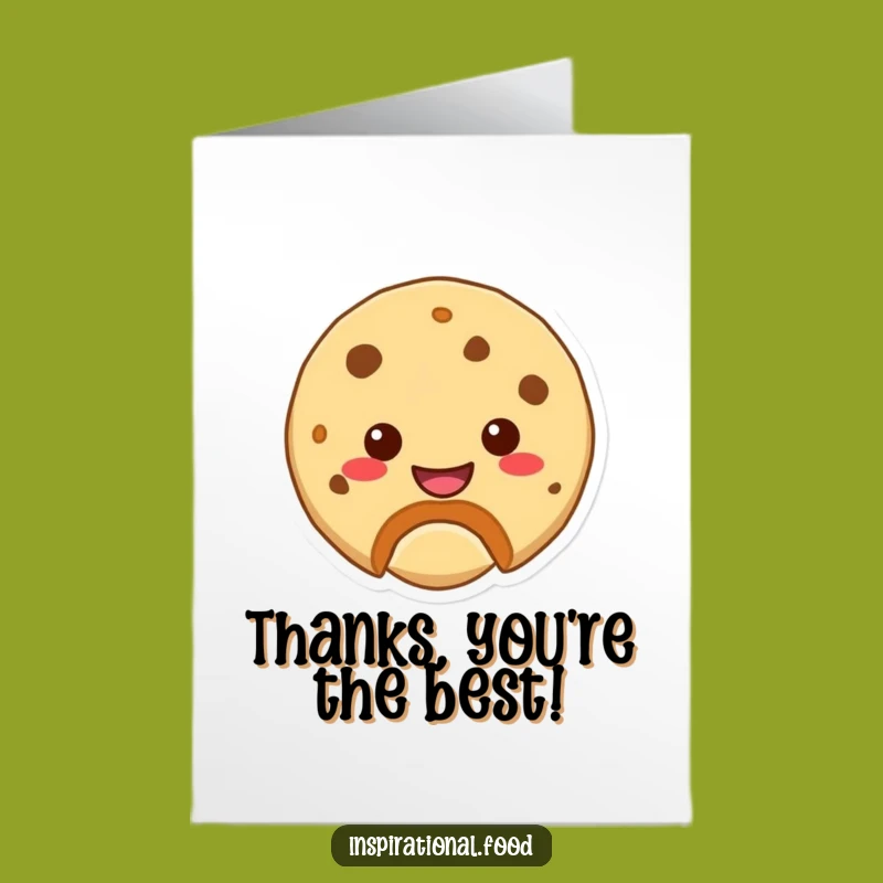 Free Printable Thank You Card: Cookie Bite Smile DIY Download