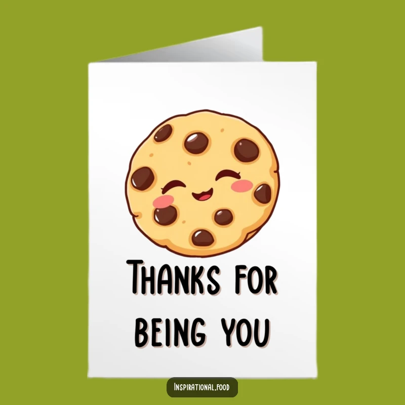Free Printable Thank You Card: Winking Cookie, Funny Downloadable Gift for Heartfelt Thanks