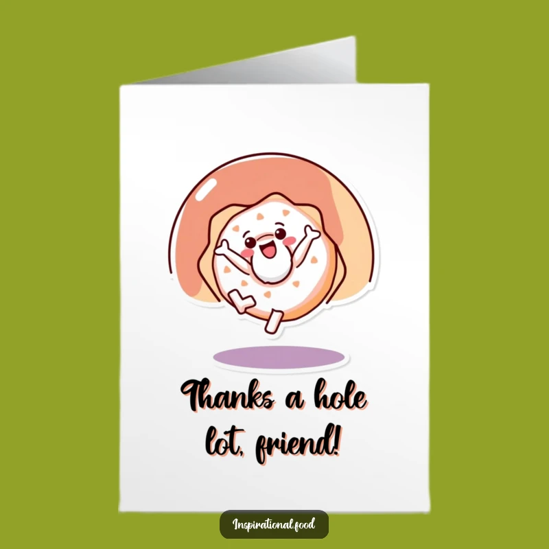 Free Printable Thank You Card: Doughnut Cartwheel Downloadable for Grateful Smiles