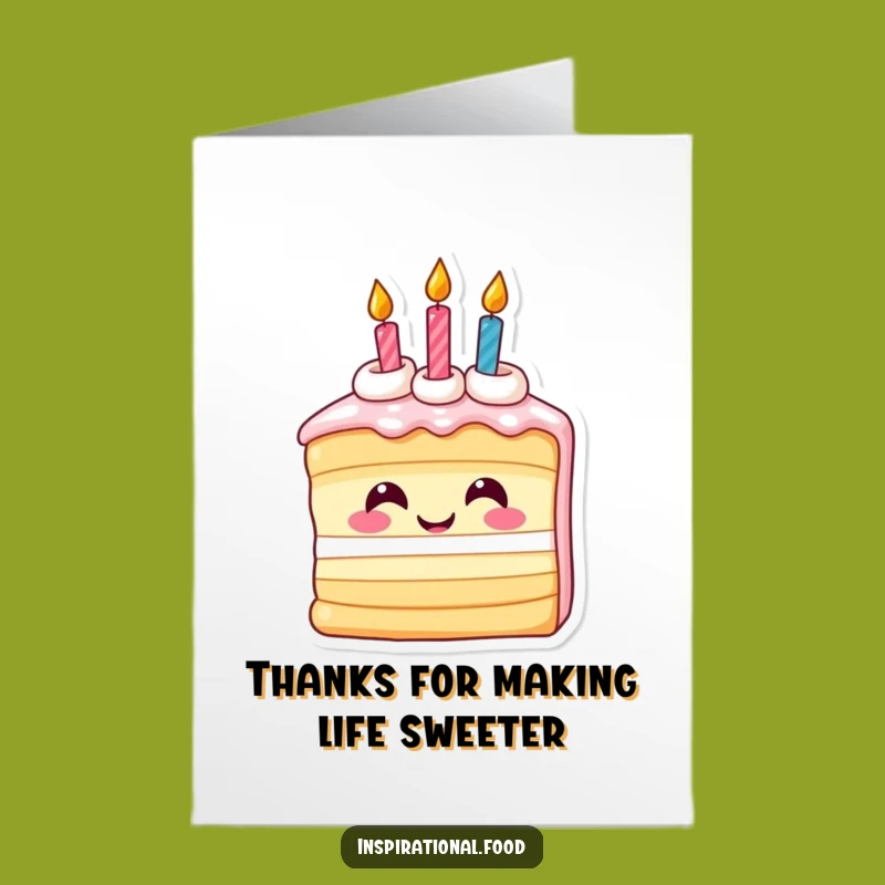 Free Printable Cake Thank You Card: Inspired Gratitude Downloadable Gift